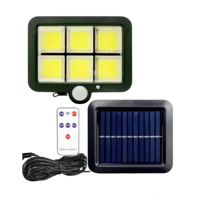 Lampa Solara De Exterior Cu Senzor De Miscare, Telecomanda, Brate Reglabile, 6 Led COB