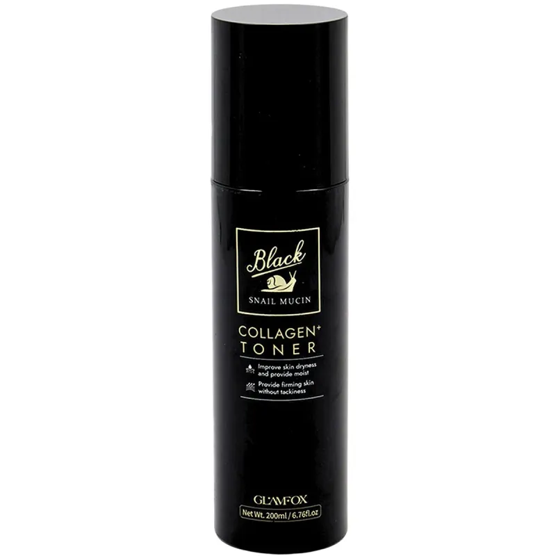 Toner cu extract de mucina de melc negru si colagen Glamfox, 200 ml