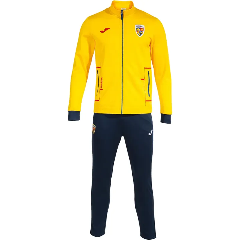 Trening fotbal de prezentare pentru copii JOMA Echipa Nationala de Fotbal a Romaniei 2023, marimea 5XS, galben-bleumarin