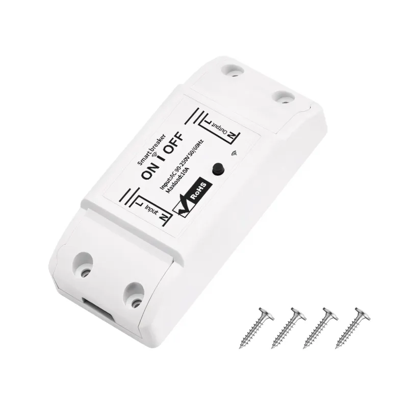 Releu Inteligent, Control de la Distanta, Conexiune WiFi / Bluetooth, 10A, Compatibil cu Tuya, Smart Life, Google Assistant, Amazon Alexa