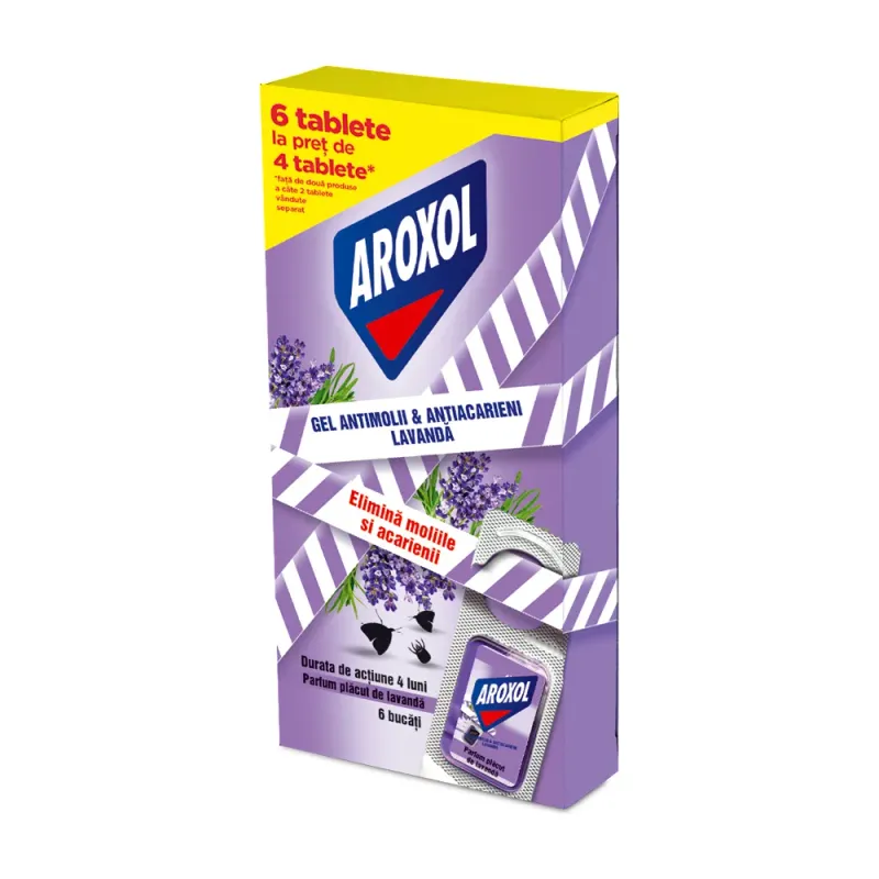 Gel antimolii cu lavanda Aroxol, 6 tablete la pret de 4
