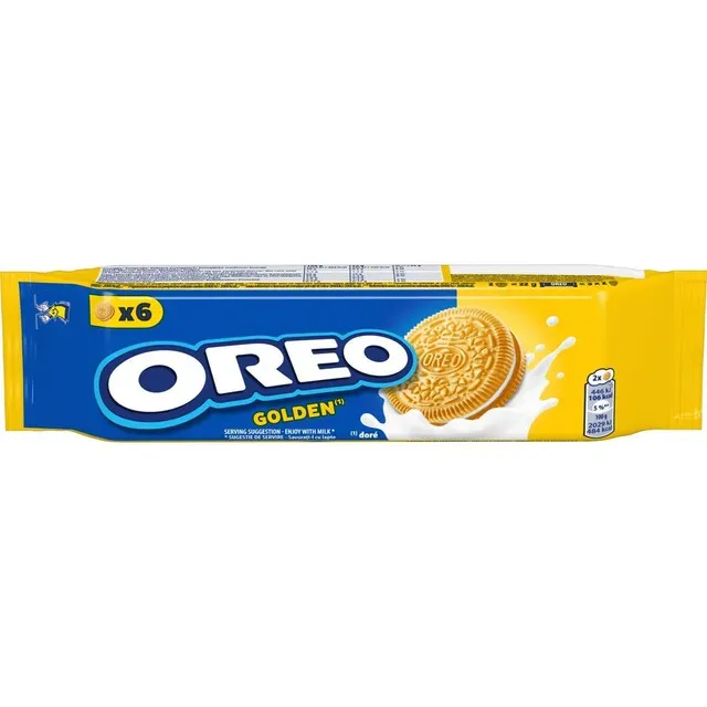 Biscuiti cu crema cu aroma de vanilie Oreo Golden, 66 g