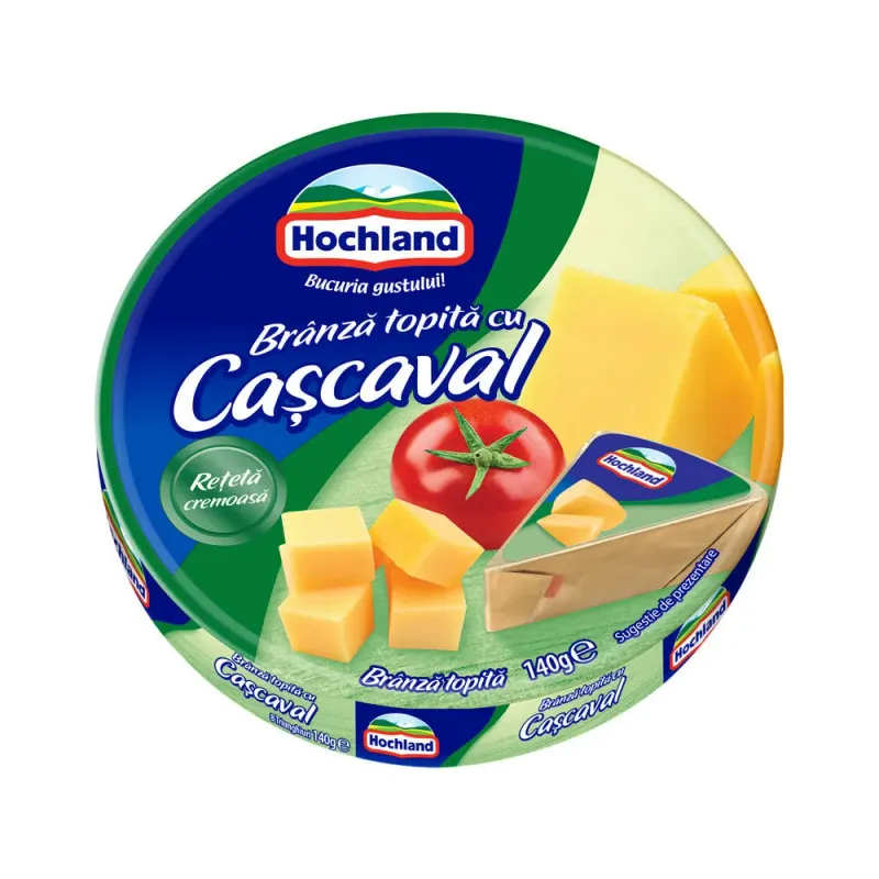 Branza topita cu cascaval Hochland, triunghiuri, 140 g