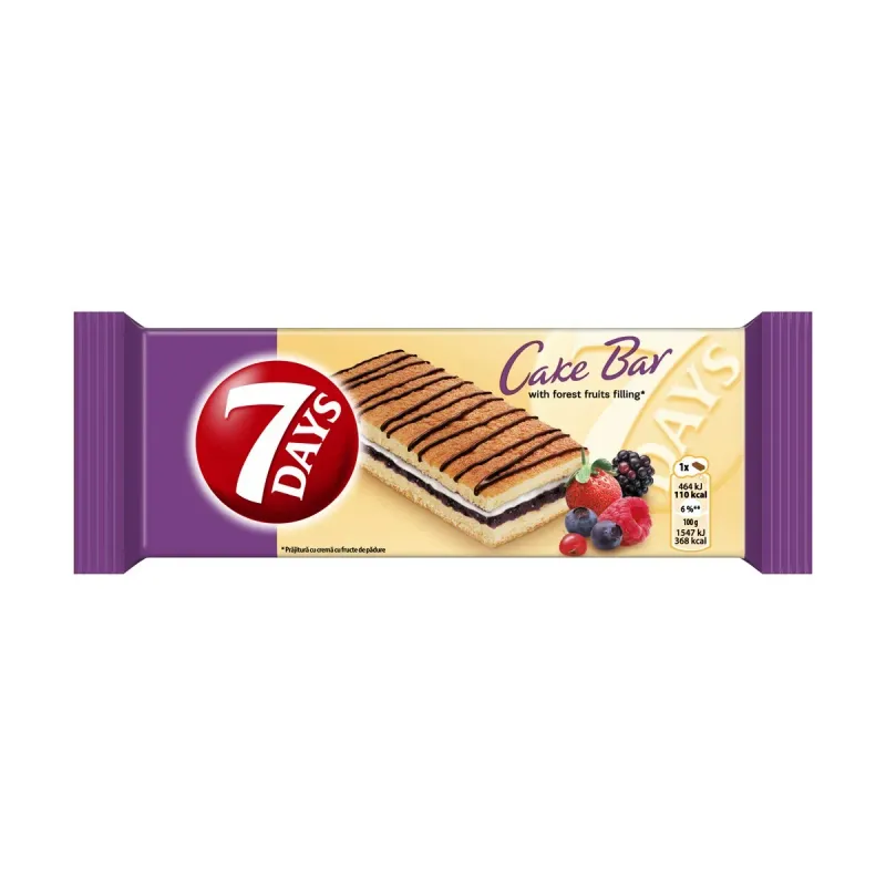 Prajitura cu crema cu fructe de padure 7 Days, 30 g