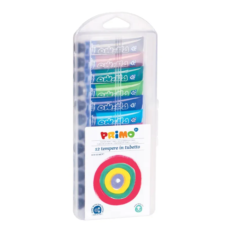 Set de 12 culori tempera Primo morocolor 12 ml