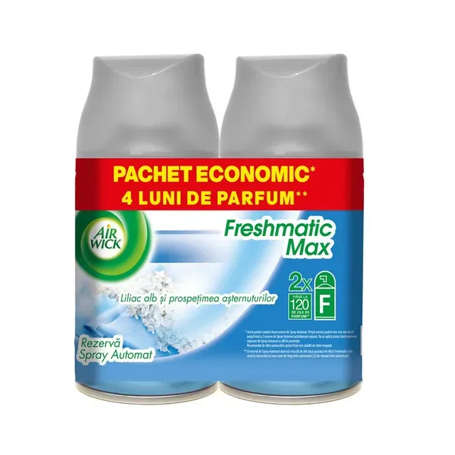 Rezerva odorizant camera Air Wick Freshmatic Cool Linen, 2 x 250 ml