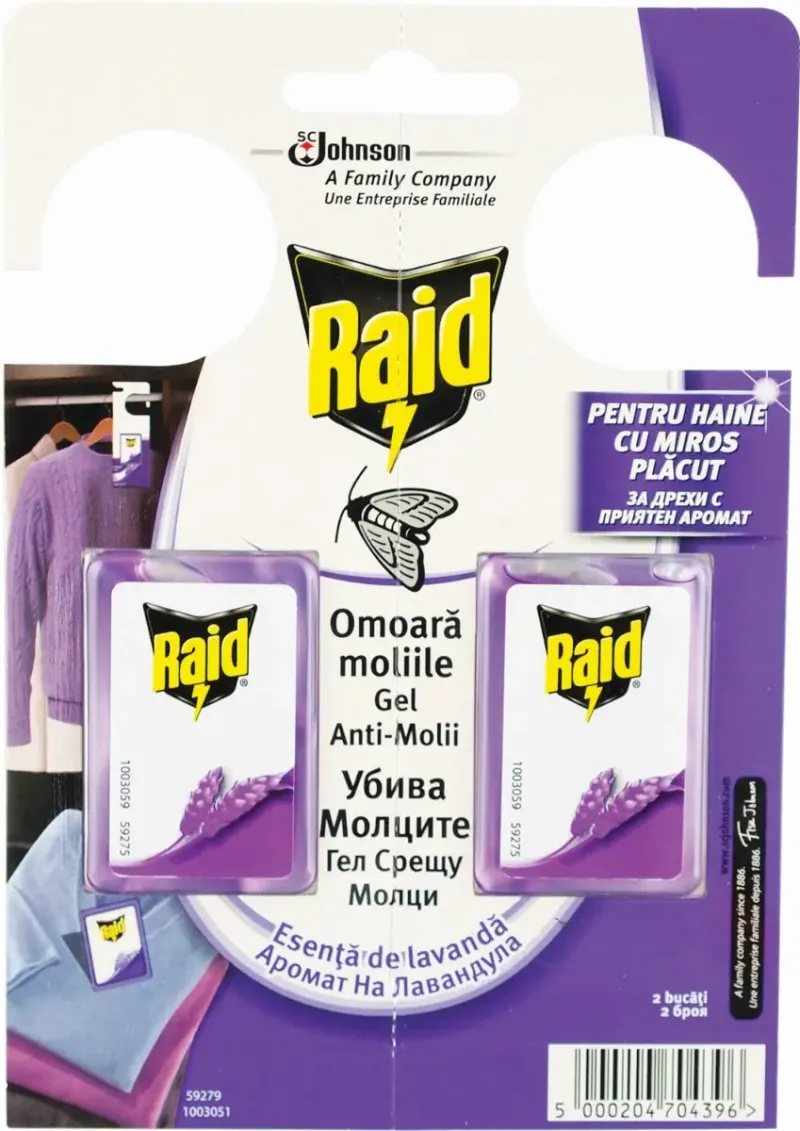 Pastile gel anti-molii Raid lavanda 2buc