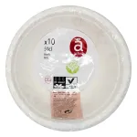 Set boluri de unica folosinta Actuel Ecofriendly, 10 bucati, 500 ml, alb