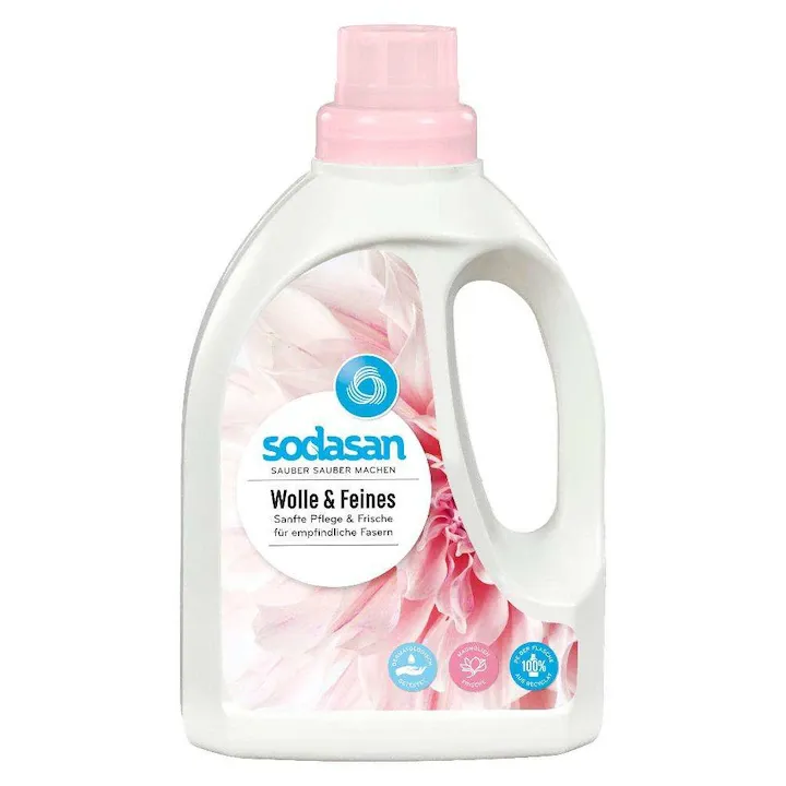 Detergent Bio Lichid Pentru Rufe Delicate, Lana Si Matase 750 ml Sodasan