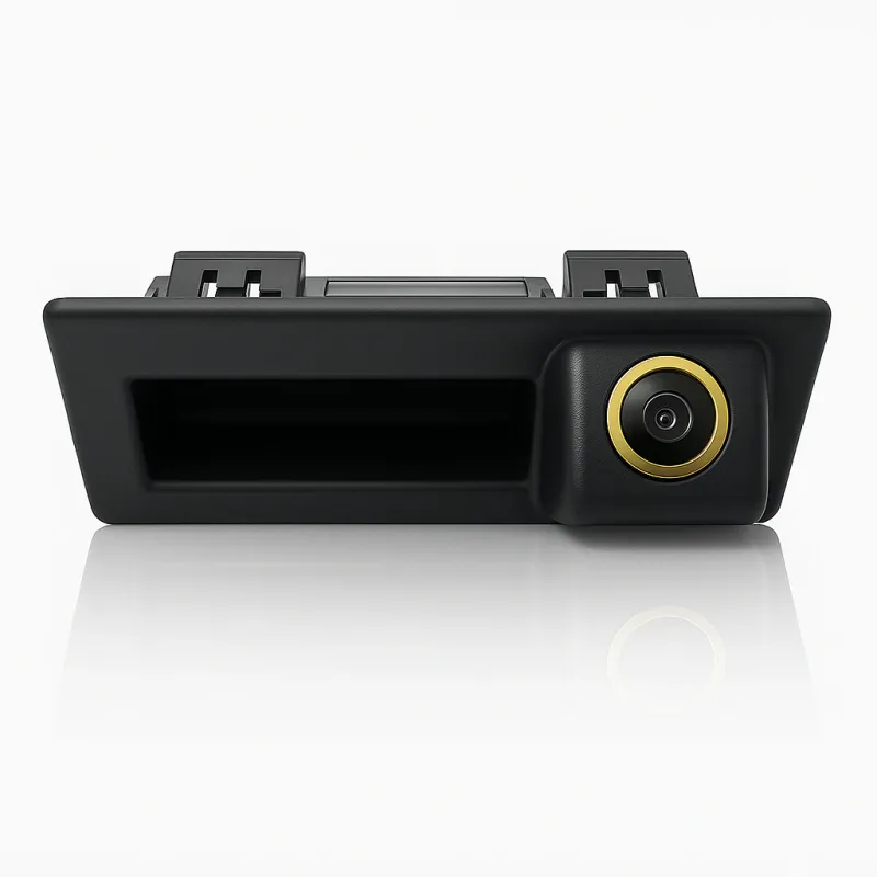 Camera De Marsarier AutoREY® Dedicata Pentru Audi VW Skoda, Montaj In Maner Portbagaj, Unghi Larg 170°, Rezolutie AHD 1080p, Viziune Nocturna, Senzor CMOS, IP68 Rezistenta La Apa, Negru