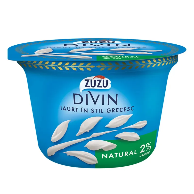 Iaurt grecesc natural ZuZu Divin, 2% grasime, 150 g