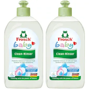 Pachet Detergent curatare vesela, biberoane, suzete, jucarii bebelusi Frosch Eco Baby, 2x500ml