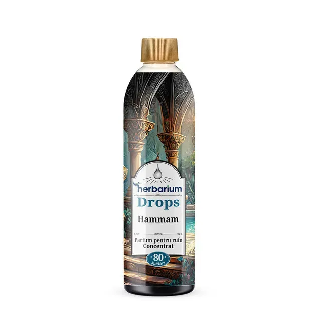 Parfum de rufe concentrat Herbarium Drops Hammam, 80 spalari, 200 ml
