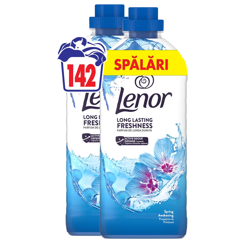 Pachet Balsam De Rufe Lenor Spring Awakening, 2x 1.491L, 142 spalari