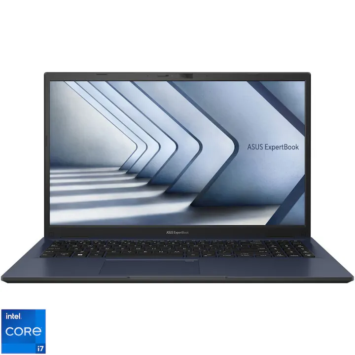 Laptop Asus ExpertBook B1 B1502CVA-BQ0771MXM, 15.6 inch, FHD, Intel Core i7-1355U,10 nuclee, 32GB DDR4, 512 GB SSD, Intel Iris Xe, no OS