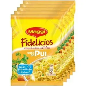 Supa instant cu gust de pui Maggi Fidelicios, 4+1 x 59.2 g