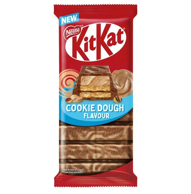 Ciocolata cu gust de aluat de biscuiti KitKat Cookie Dough, 99 g