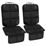 Set 2 huse protectie bancheta auto, Wacorresi, Husa scaune auto protectie si transport animale, ofera protectie scaun fata, Husa protectie bancheta auto, Panza Oxford, design elegant cu buzunar pentru depozitare, impermeabila, antialunecare, Negru