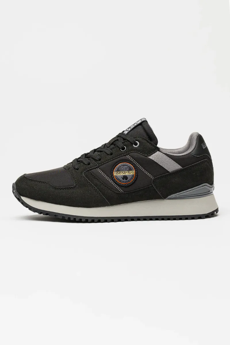 Napapijri, Pantofi sport cu insertii din material textil Cosmos, Negru, Gri, 44