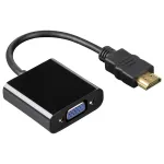Adaptor, convertor semnal HDMI (digital) la VGA (analog) HDMI A tata la VGA mama - fara sunet, unidirectional