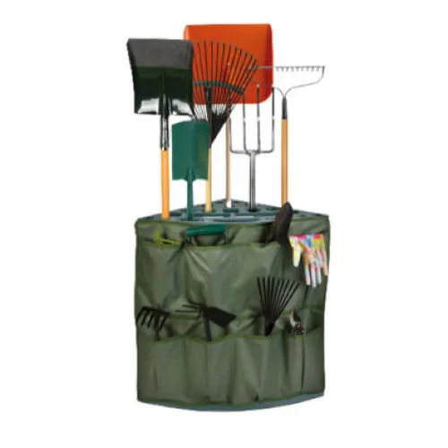 Suport pentru unelte de gradina tip coltar, montare pe, perete, dimensiune 43x43x59 cm, Garden of Eden