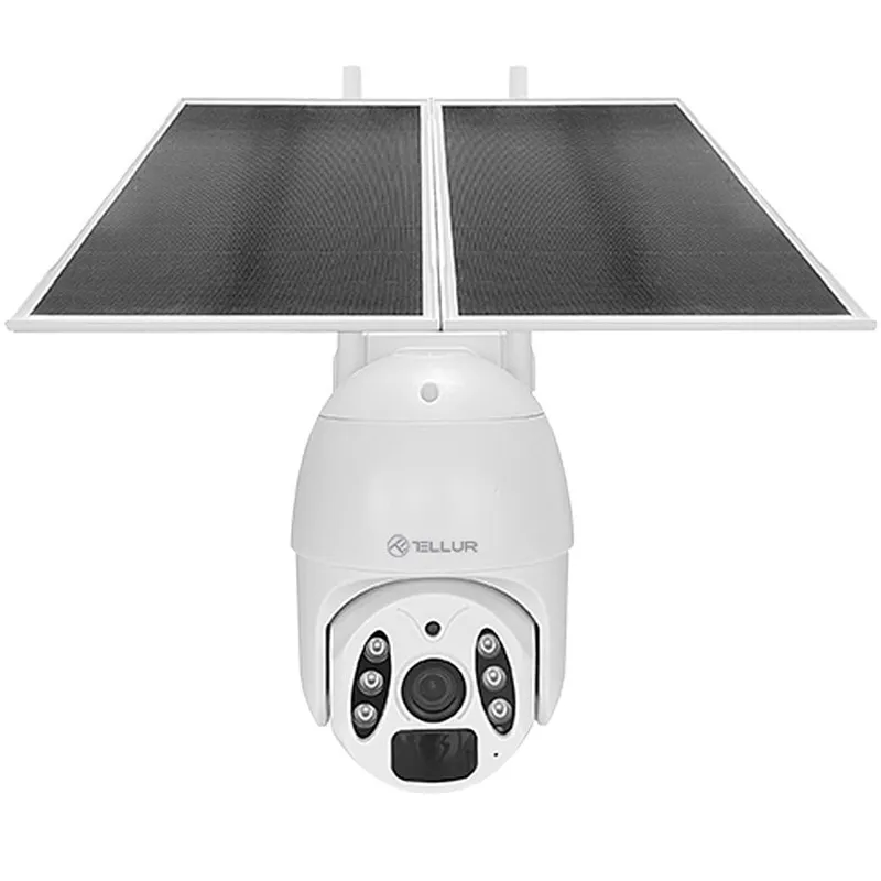 Camera supraveghere Tellur Smart TLL331551, Panou solar 20W, 19200 mAh, Aplicatie, Alb