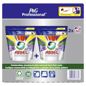 Detergent capsule Ariel Professional 3in1 PODS Color, 2x 60, 120 spalari