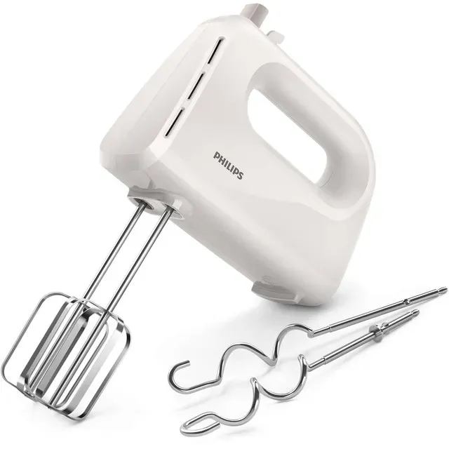 Mixer de mana Philips HR3705/00, 300 W, 5 viteze, Turbo, alb