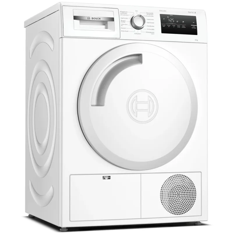Uscator de rufe BOSCH Serie 4 WTH83V93, pompa de caldura, A++, 8 kg, alb