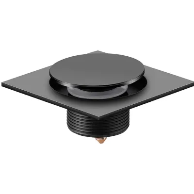 Supapa anti-miros, Sistem de scurgere, Rqiurpn, scurgere patrata, rezistent la mirosuri, negru, 10 x 10 cm, potrivita pentru bucatarie, baie, balcon