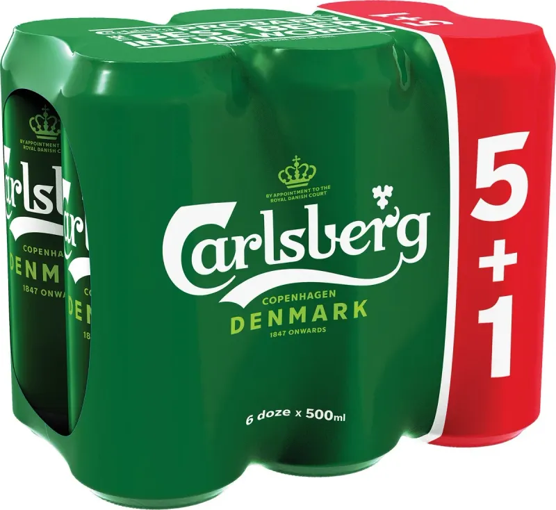 Bere blonda Carlsberg, 5+1 x 0.5 l