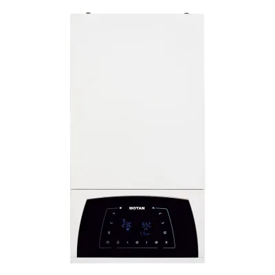 Set Centrala termica pe gaz in condensare Motan Condens Plus 100 C38GC35V1, 32,8 kW incalzire/35 kW ACM + Filtru antimagnetita + 2 ani Extragarantie, Kit de evacuare inclus