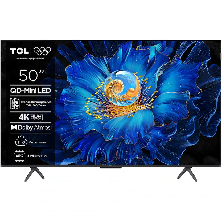 TCL MiniLed 50C6KS, 126 cm, Smart Google TV, 4K Ultra HD, Clasa E (Model 2025)