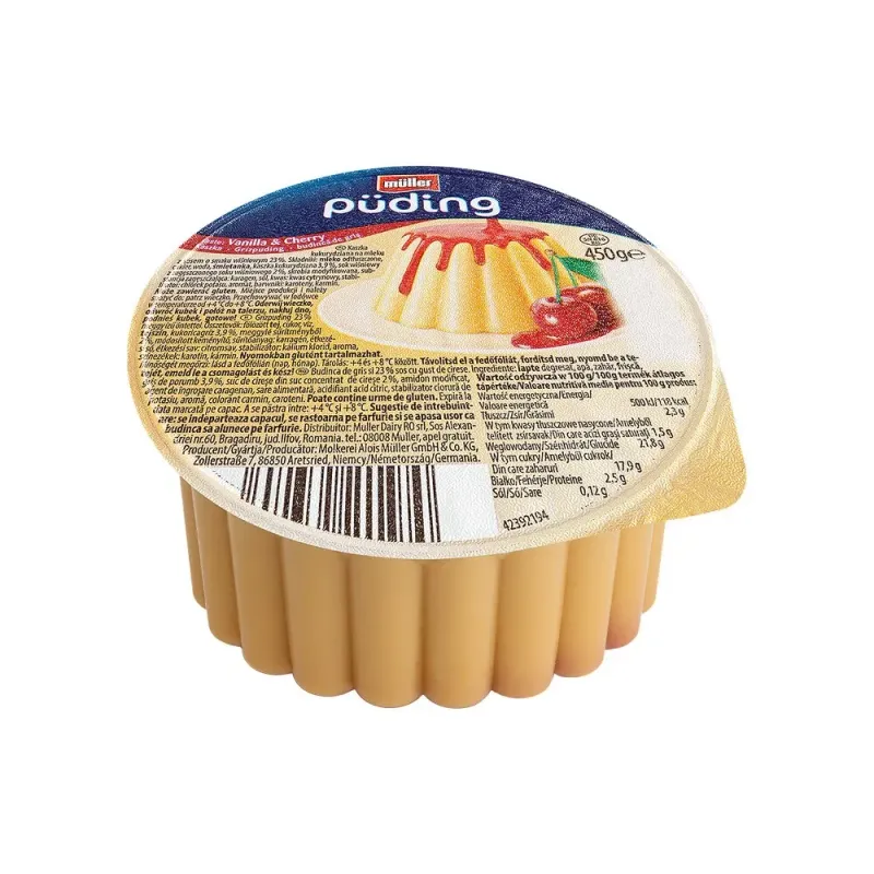 Budinca de gris si sos de cirese Muller, 450 g