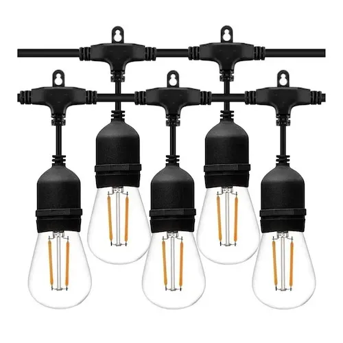 Ghirlanda luminoasa exterior, impermeabila, interconectabila, 10m, lumina calda, cu becuri incluse 4W