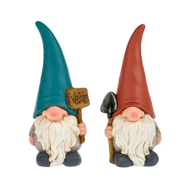 Decoratiune pitic Garden Star, din teracota, H23/24 cm, modele asortate