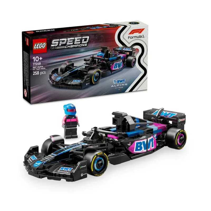 LEGO Speed Champions - Masina de curse BWT Alpine F1 Team A524 77248, 258 piese