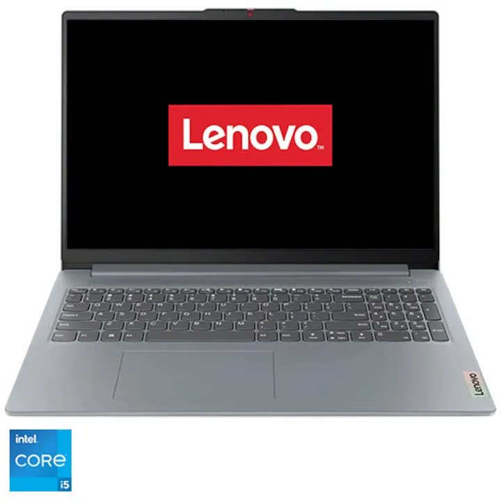 Laptop Lenovo IdeaPad Slim 3 16IAH8 cu procesor Intel® Core™ i5-12450H pana la 4.4GHz, 16" WUXGA, IPS, 16GB LPDDR5 RAM, 1TB SSD, Intel® UHD Graphics, No OS, Arctic Grey