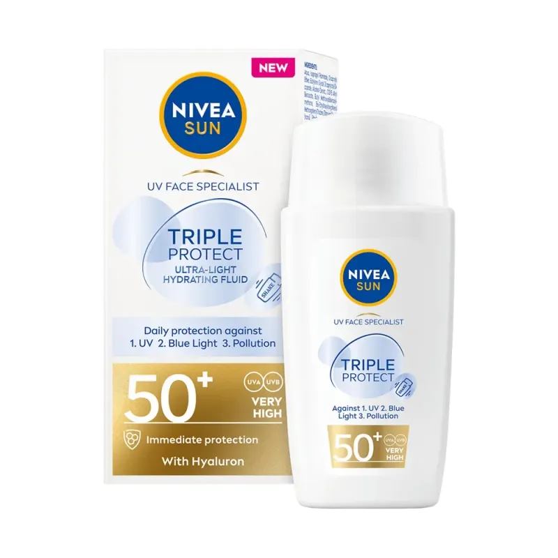 Crema de fata cu protectie solara Nivea Sun, SPF 50, 50 ml