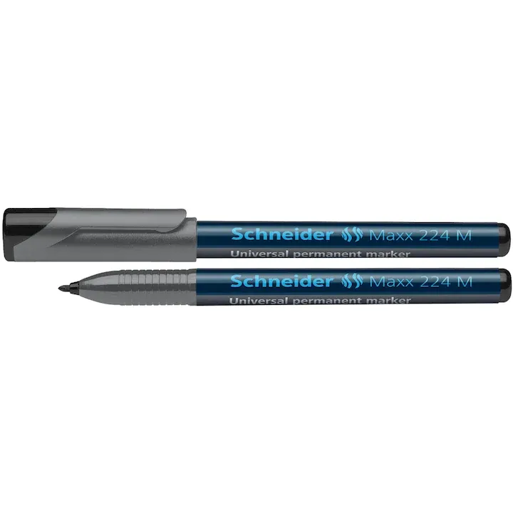 Marker OHP mediu permanent Schneider 224, 1 mm, Negru