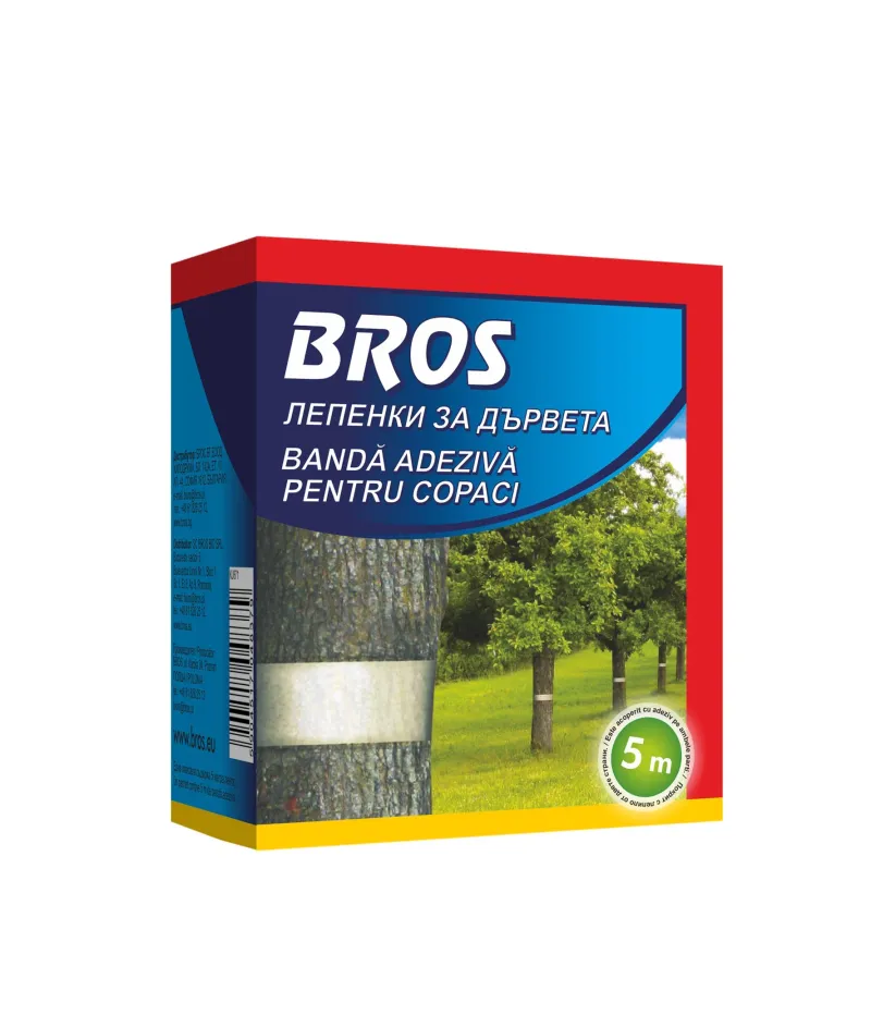 Banda adeziva pentru copaci, Bros, anti-daunatori, 5 m