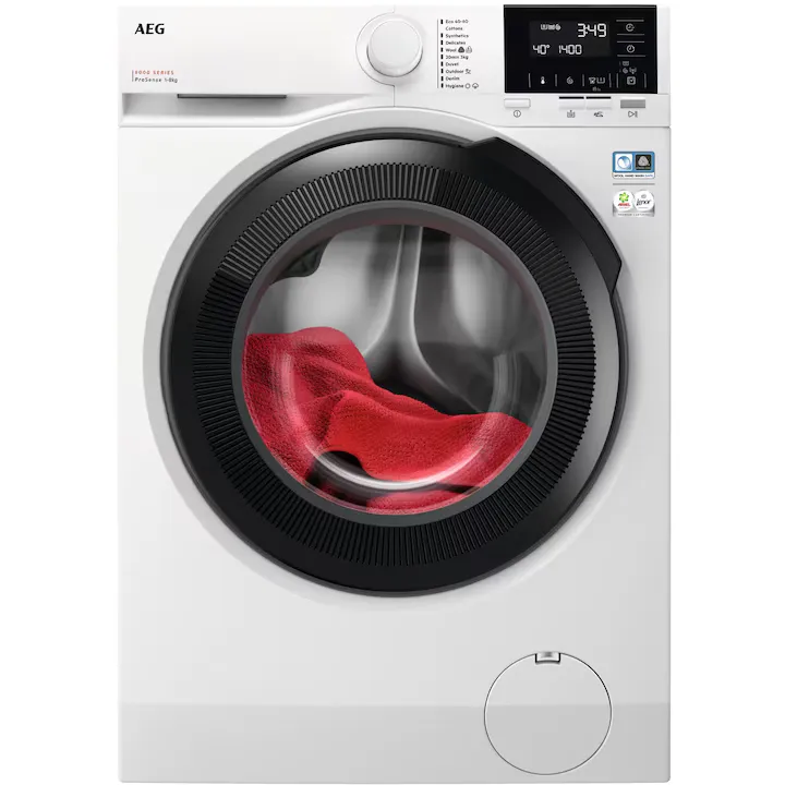 Masina de spalat AEG LFR61844BE, 8 kg, 1400 rpm, Clasa A, Functii inteligente, Alb