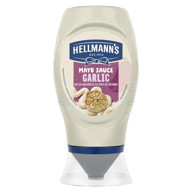 Sos de maioneza cu gust de usturoi Hellmann's, 250 ml