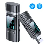 Adaptor Bluetooth 5.4, SDLOGAL USB Adaptor audio wireless 2 in 1, Receptor/ Transmitator Bluetooth, AUX de 3.5mm, Suport TF, Afisaj LED, Adaptor auto, Pentru orice tip de Masina, Boxe, Casti, orice sistem audio, Portabil, Negru
