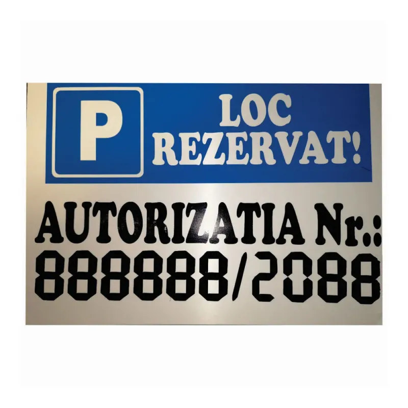 Kit placuta personalizat, Loc rezervat