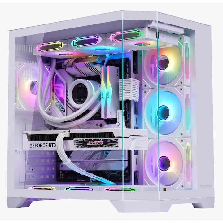 Calculator Gaming, ProGaming, Banshee White Glacier, Intel i5-14600KF 5.3GHz, 32GB RAM, 1TB SSD, RTX5060 8GB GDDR7, racire lichid, Wi-Fi 6, Windows 11