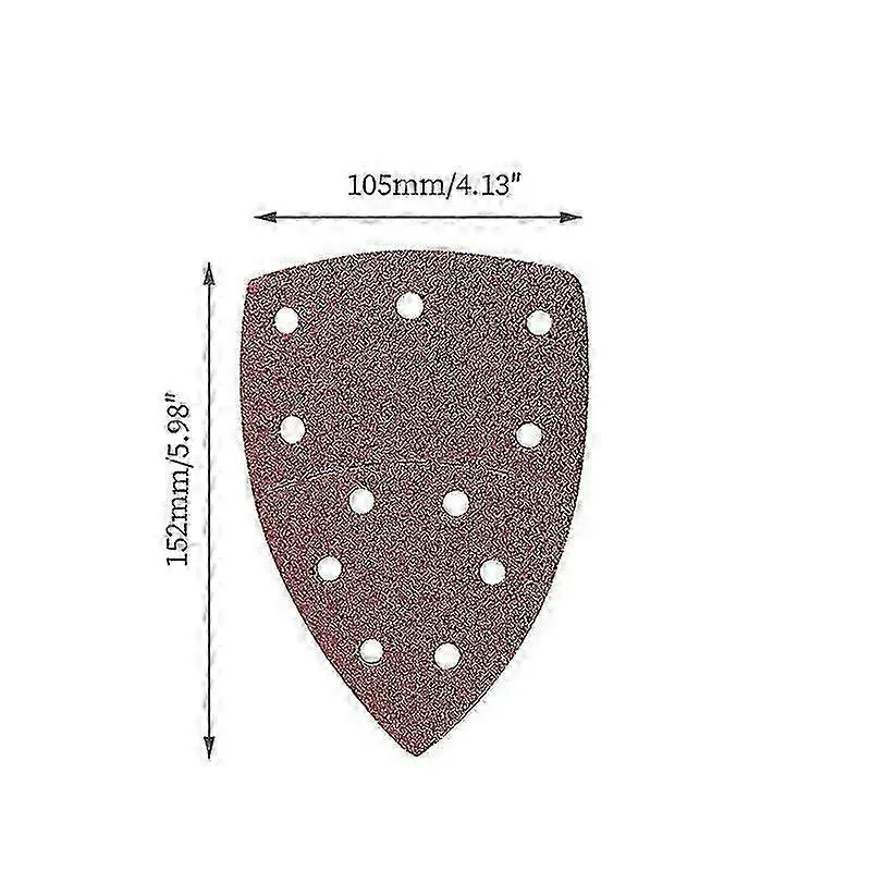 Set 10 bucati smirghel triunghiular 40-2000 granulatie, rosu, 152x105mm