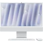 Sistem Desktop PC iMac 24" (2024) cu procesor Apple M4, 8 nuclee CPU and 8 nuclee GPU, 24", Retina 4.5K, 16GB, 256GB SSD, Silver