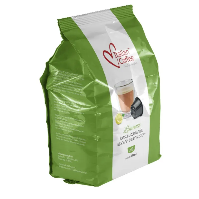 Capsule, Italian Coffee Ceai Limonte , Compatibil Nescafe Dolce Gusto, 16 Capsule