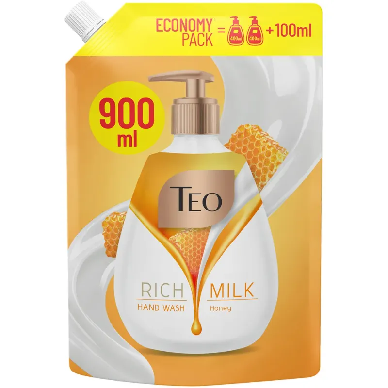 Rezerva sapun lichid Teo Rich Milk Honey, 900 ml